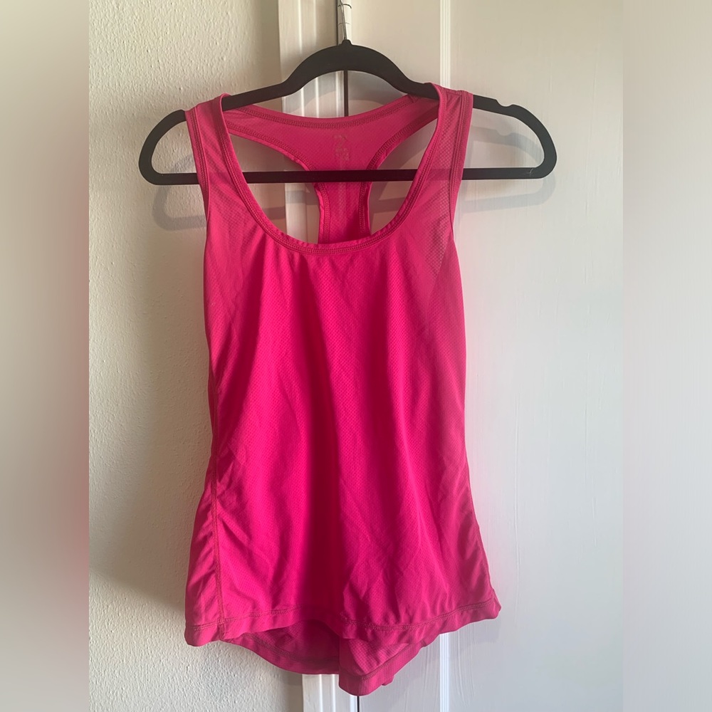 Women’s Pink Racerback Muscle Tee - Active Fit